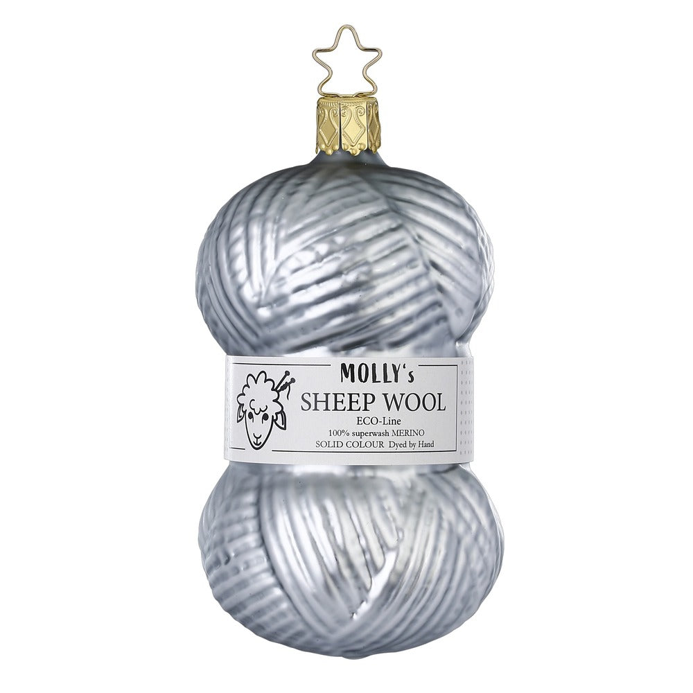 inge-glas-feine-wolle-christbaumkugel-11-cm-grau image 1